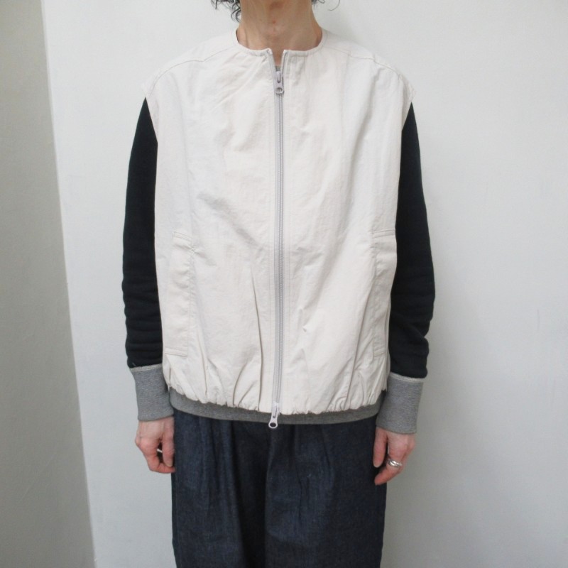 mao made ナイロンZIPアップベスト /OFF02